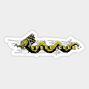 Drag-On Longboy Gold Sticker